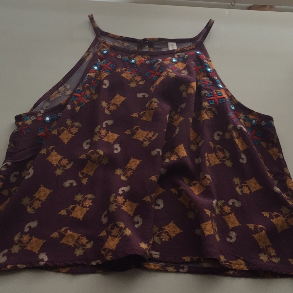 Maroon crop top